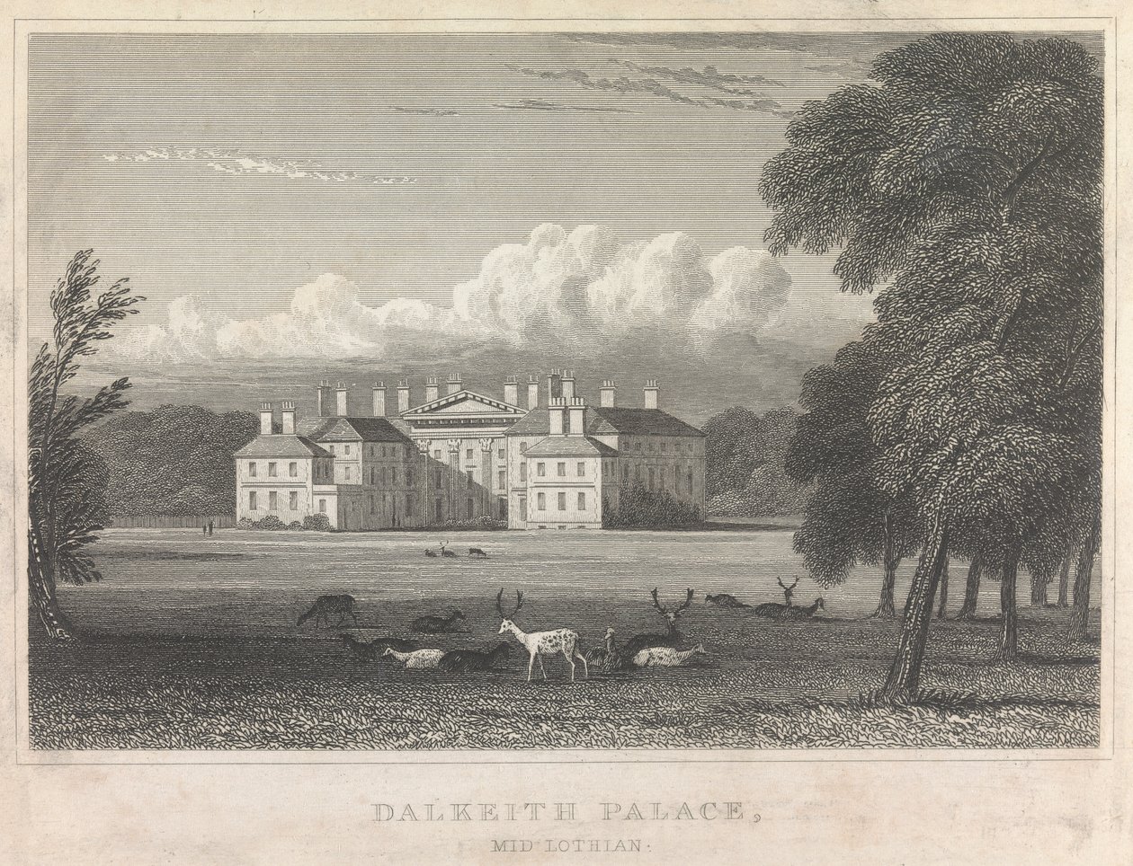 Dalkeith Palace, Midlothian; sida 86 (volym ett) av Unknown artist