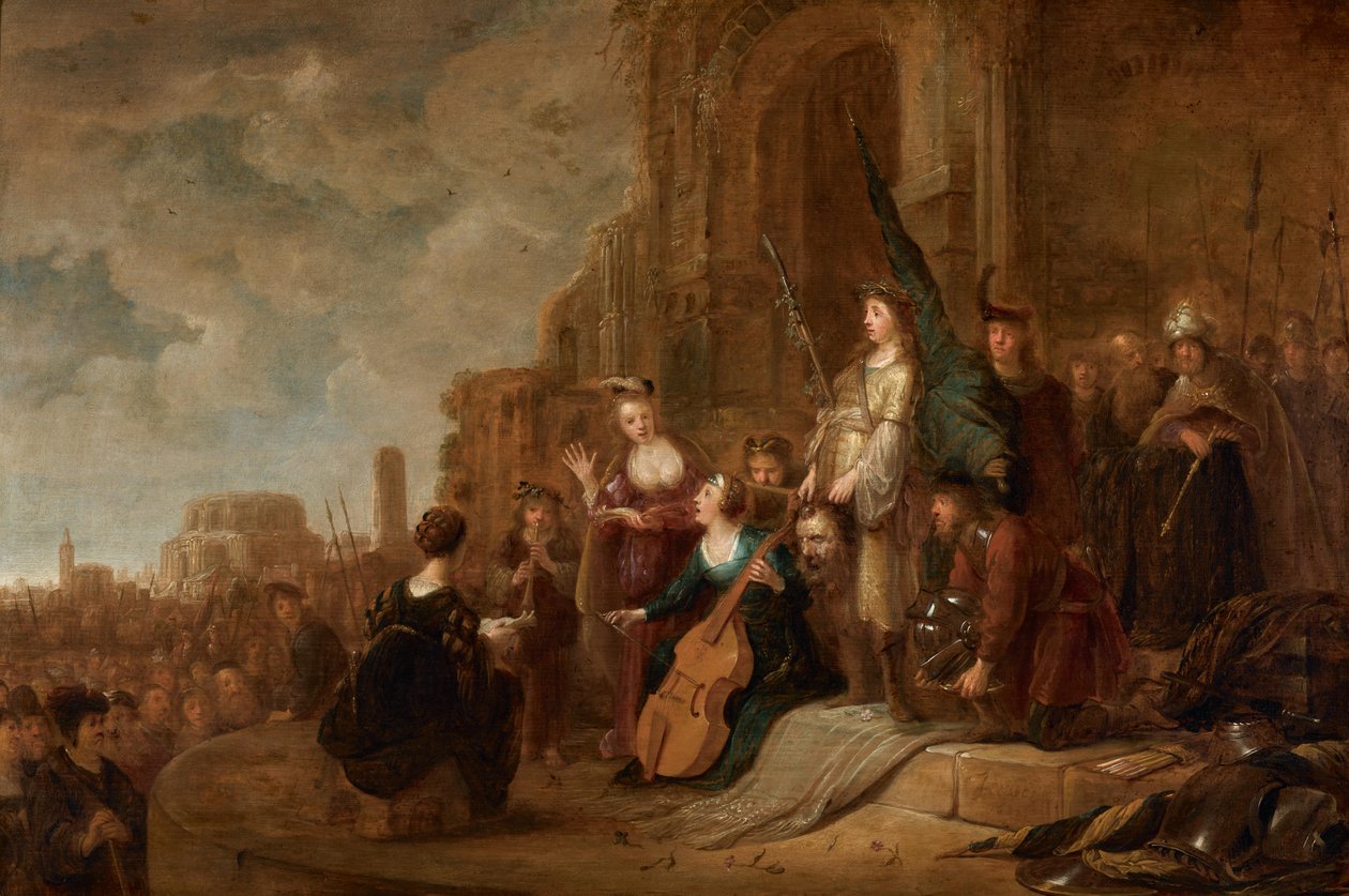 David med Goliat-huvudet av Unknown artist