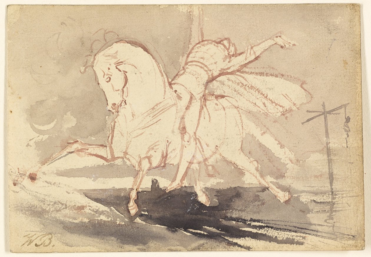 Döden på en vit häst av Unknown artist