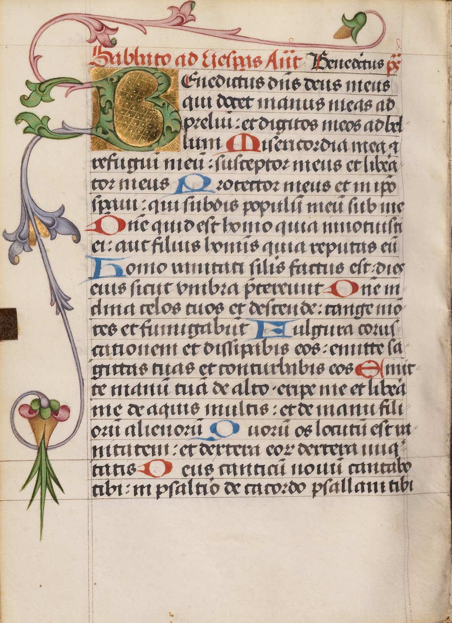 Dekorerad initial B av Unknown artist