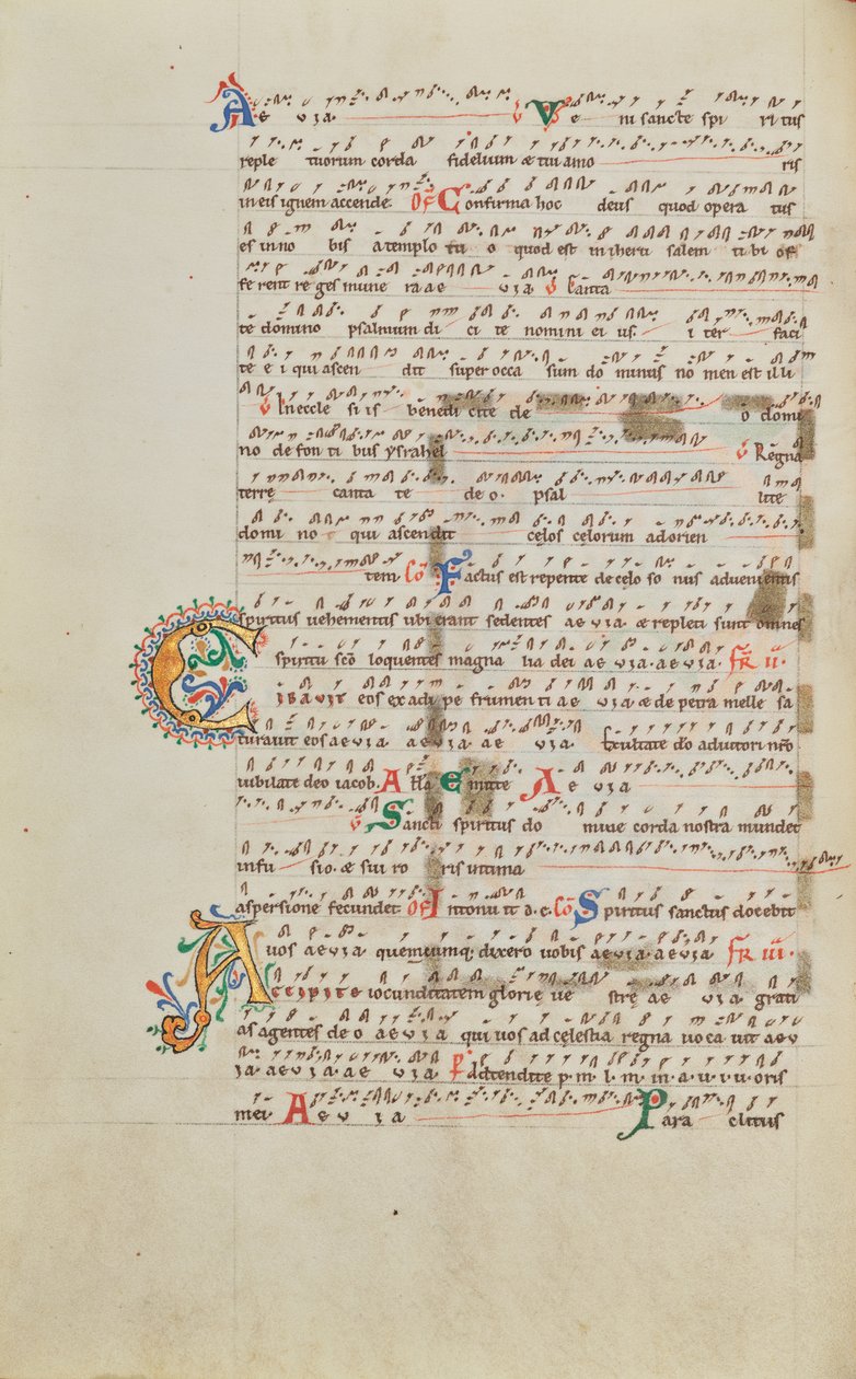 Dekorerad Initial C; Dekorerad Initial A av Unknown artist
