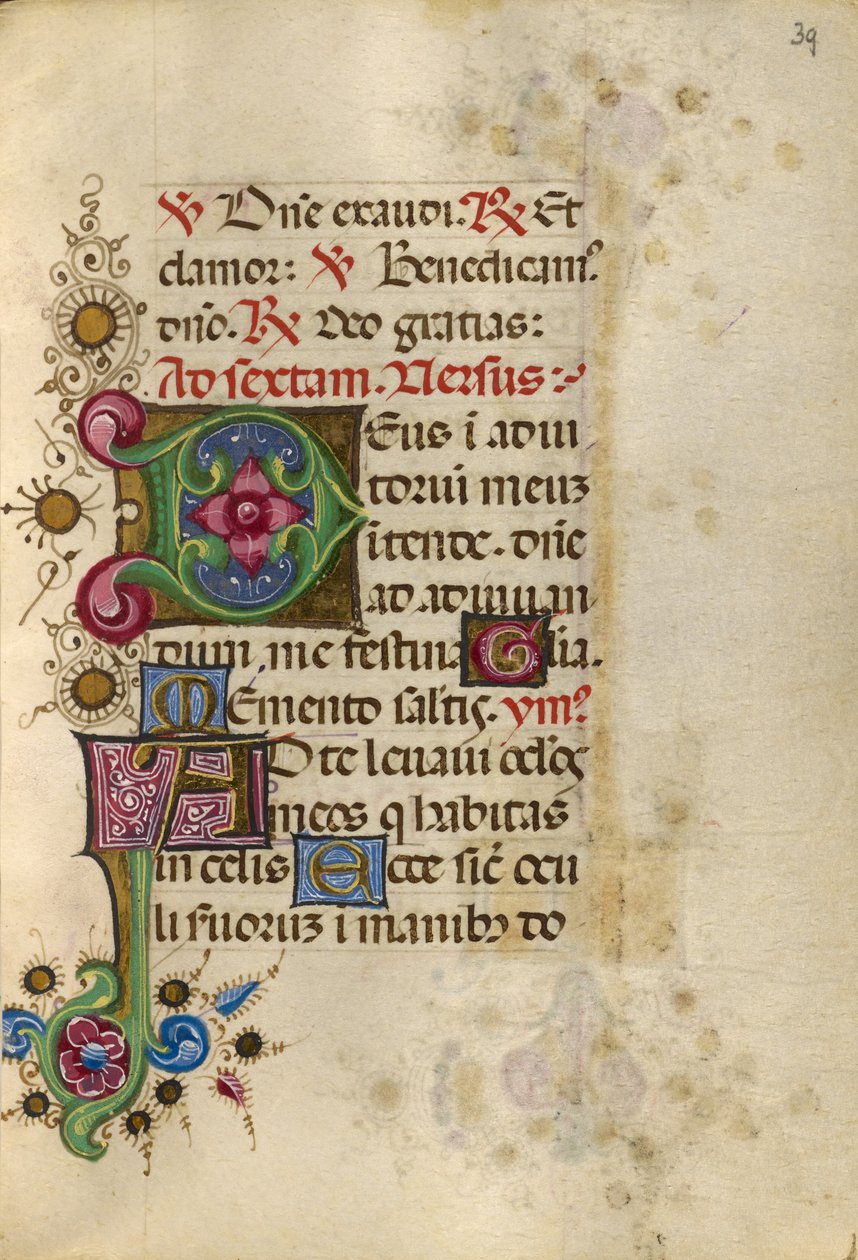 Dekorerad Initial D; Dekorerad Initial A av Unknown artist