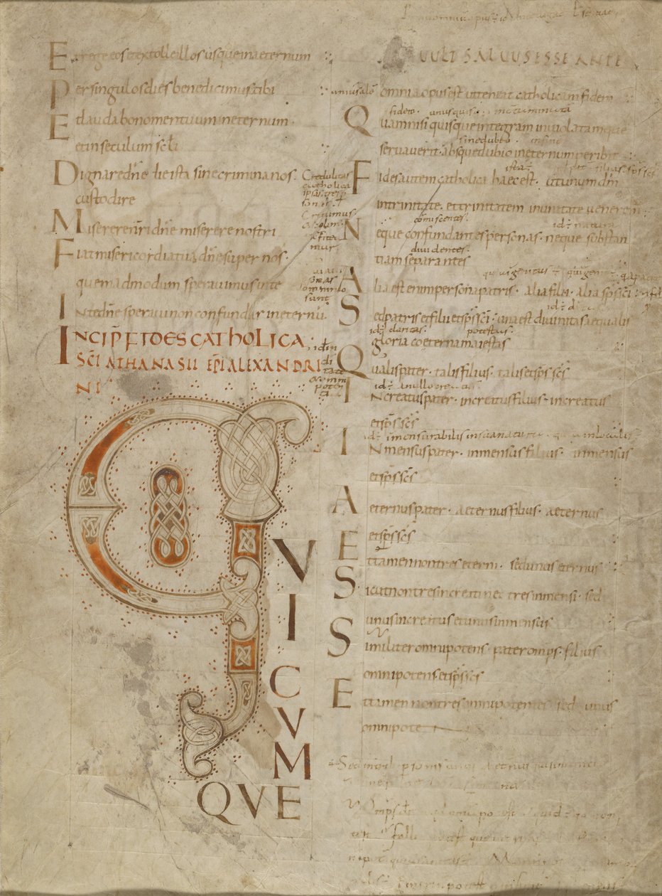 Dekorerad initial Q av Unknown artist