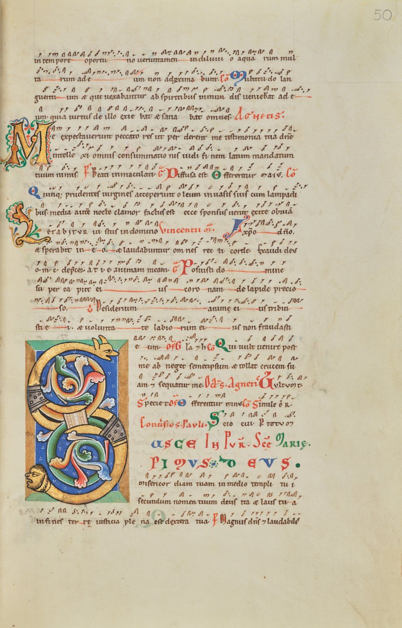 Dekorerat Initial S av Unknown artist