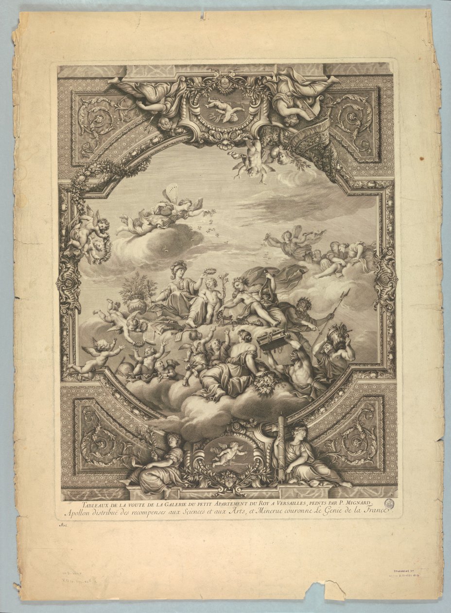 Dekorationer av Lebrun och Mignard på slottet i Versailles av Unknown artist