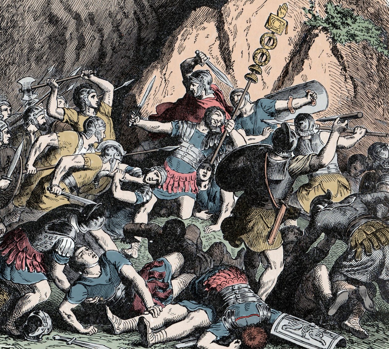 Fabians nederlag - Andra puniska kriget (218-201 f.Kr.): nederlaget för den fabianska armén och Fabius Maximus strategi för ocker (Quintus Fabius Maximus Verrucosus, känd som Cunctator (timern) eller Ovicula, cirka 275-203 f.Kr. ), mot plundringen av ar av Unknown artist