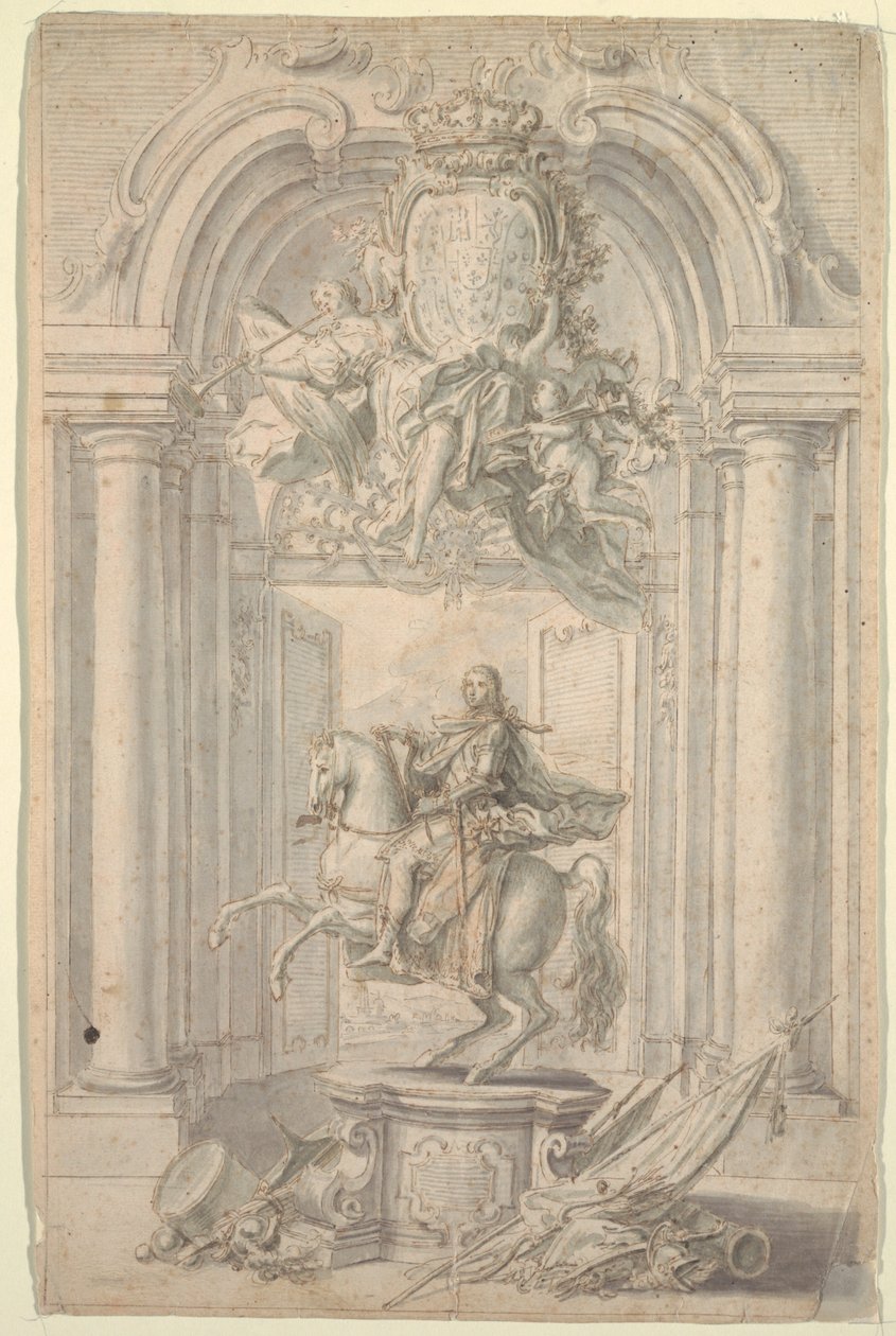 Design för Equestrian Monument of Charles III av Unknown artist