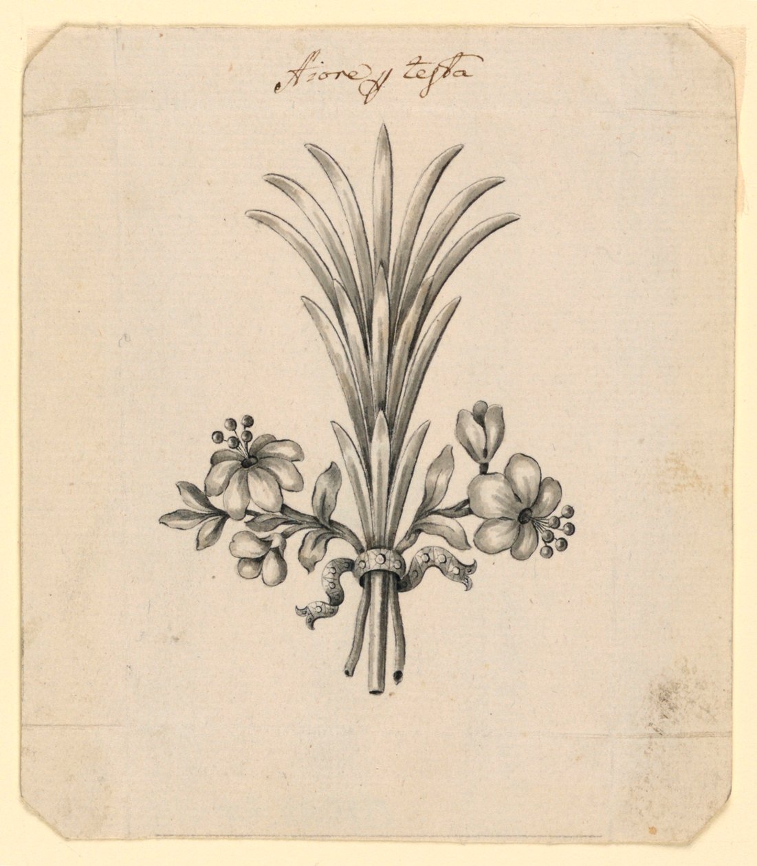 Design för blommor som hårklänning av Unknown artist