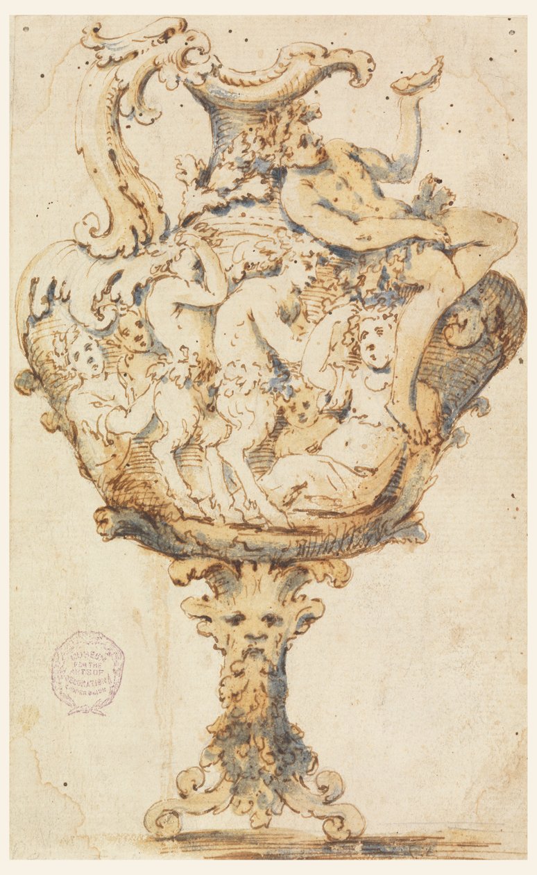 Design för Majolica Pitcher av Unknown artist