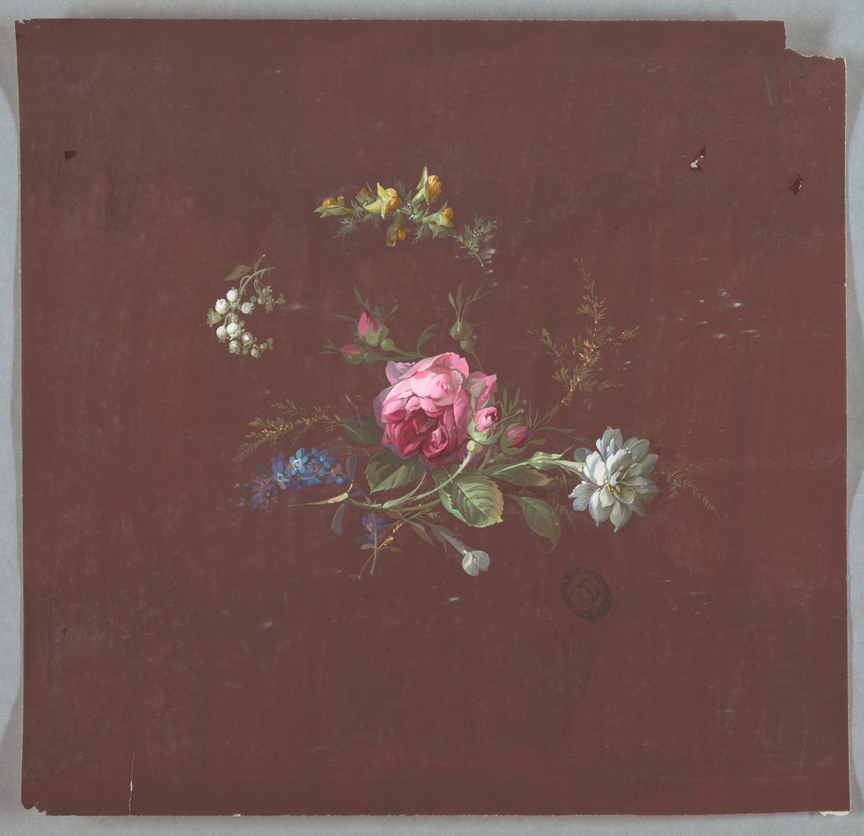 Design för tapeter och textilier: Blommor av Unknown artist