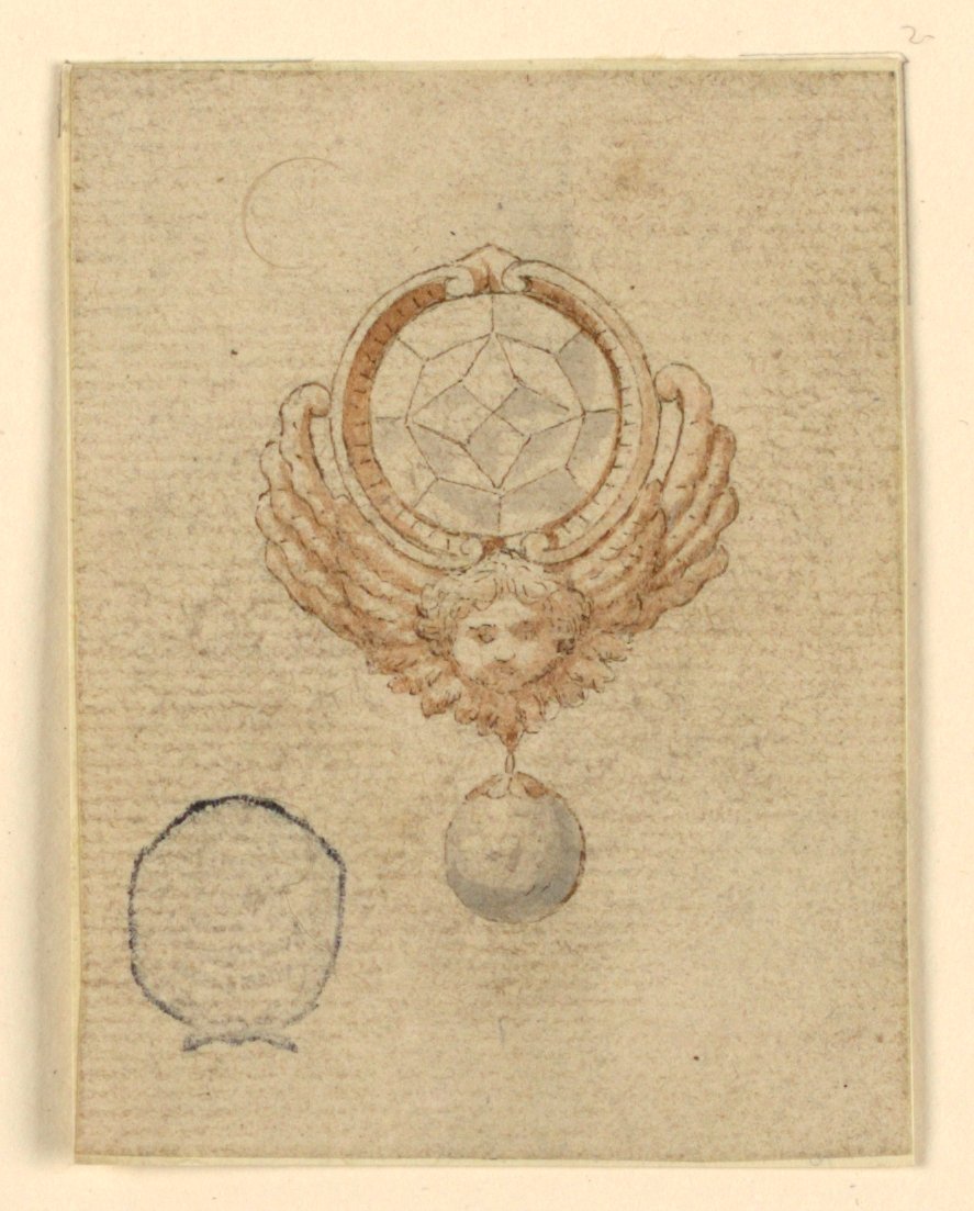 Design för en brosch av Unknown artist