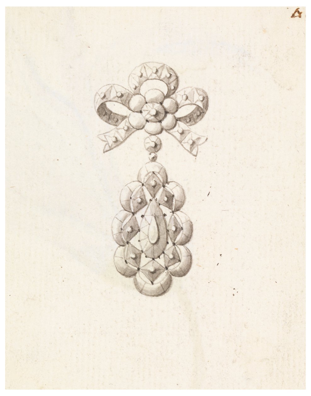 Design för en brosch av Unknown artist