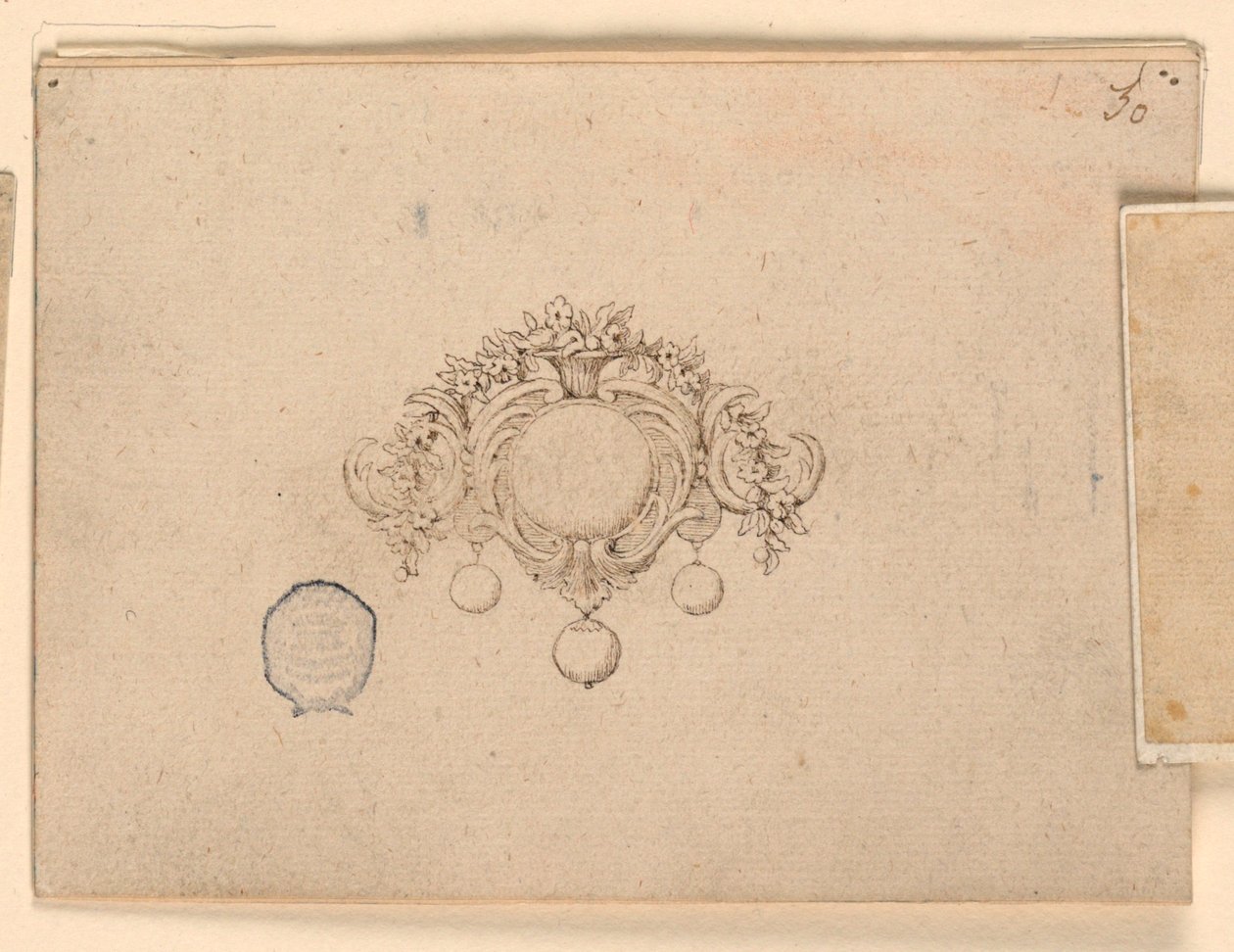 Design för en brosch av Unknown artist