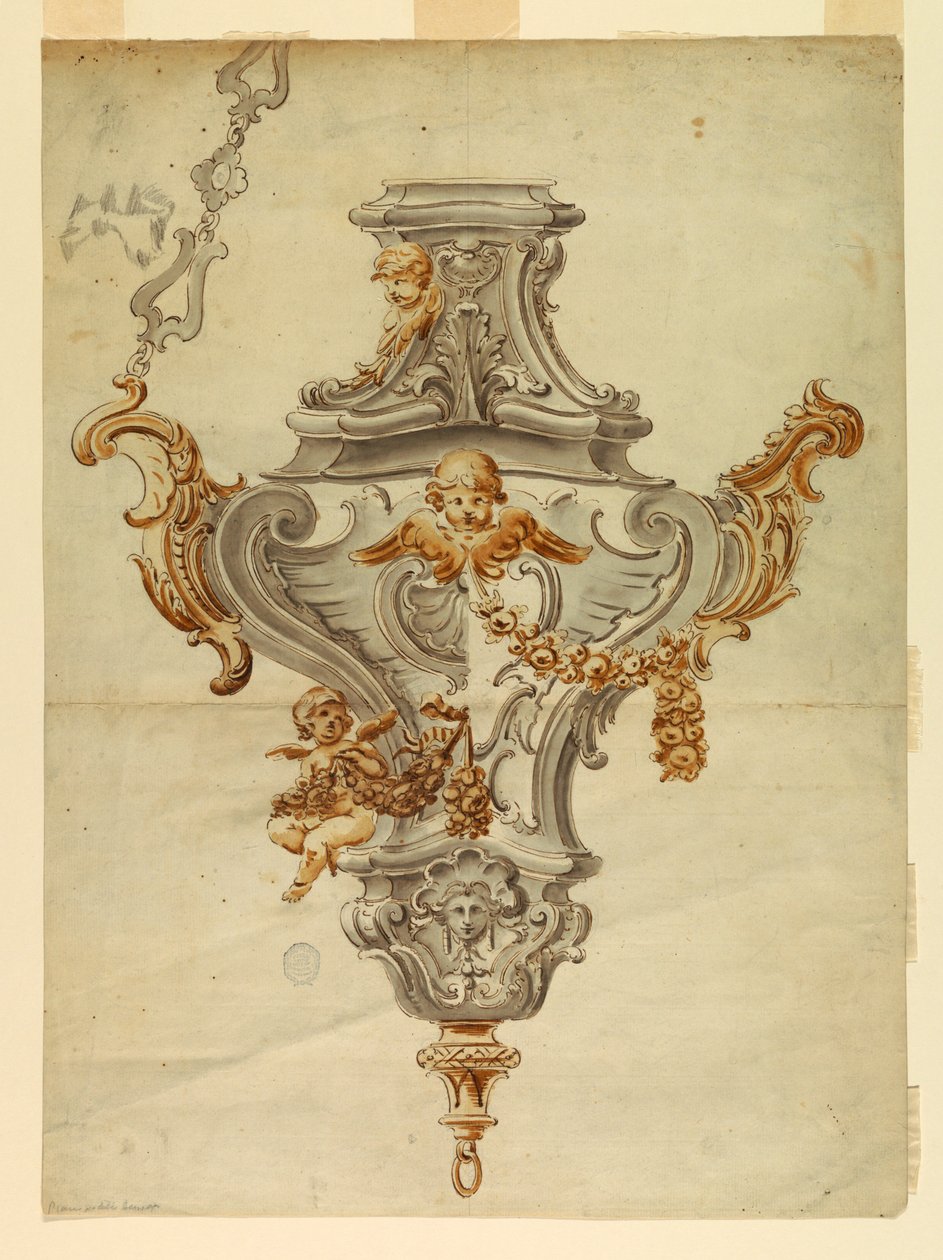 Design för en rökelsekar av Unknown artist