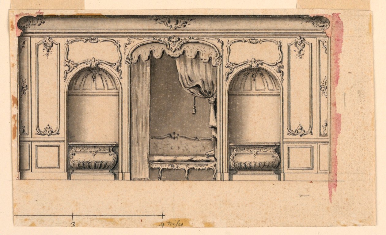 Design för en salongsvägg av Unknown artist
