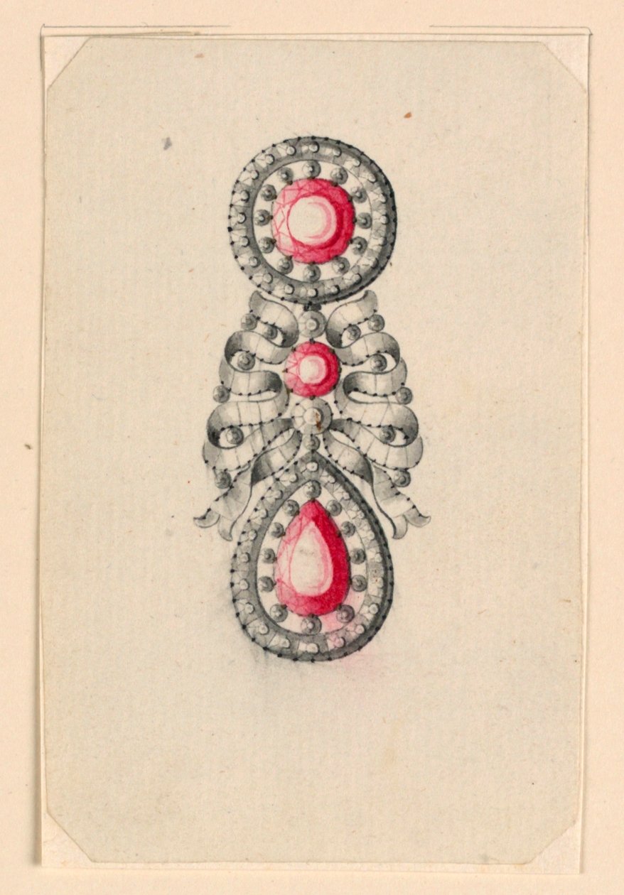 Design för ett örhänge av Unknown artist