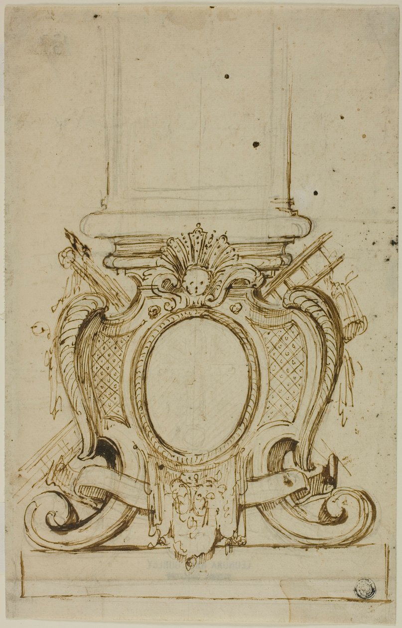 Design för basen av en piedestal av Unknown artist
