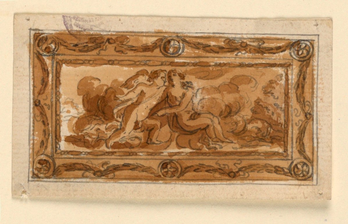 Design för omslaget till en snusdosa av Unknown artist