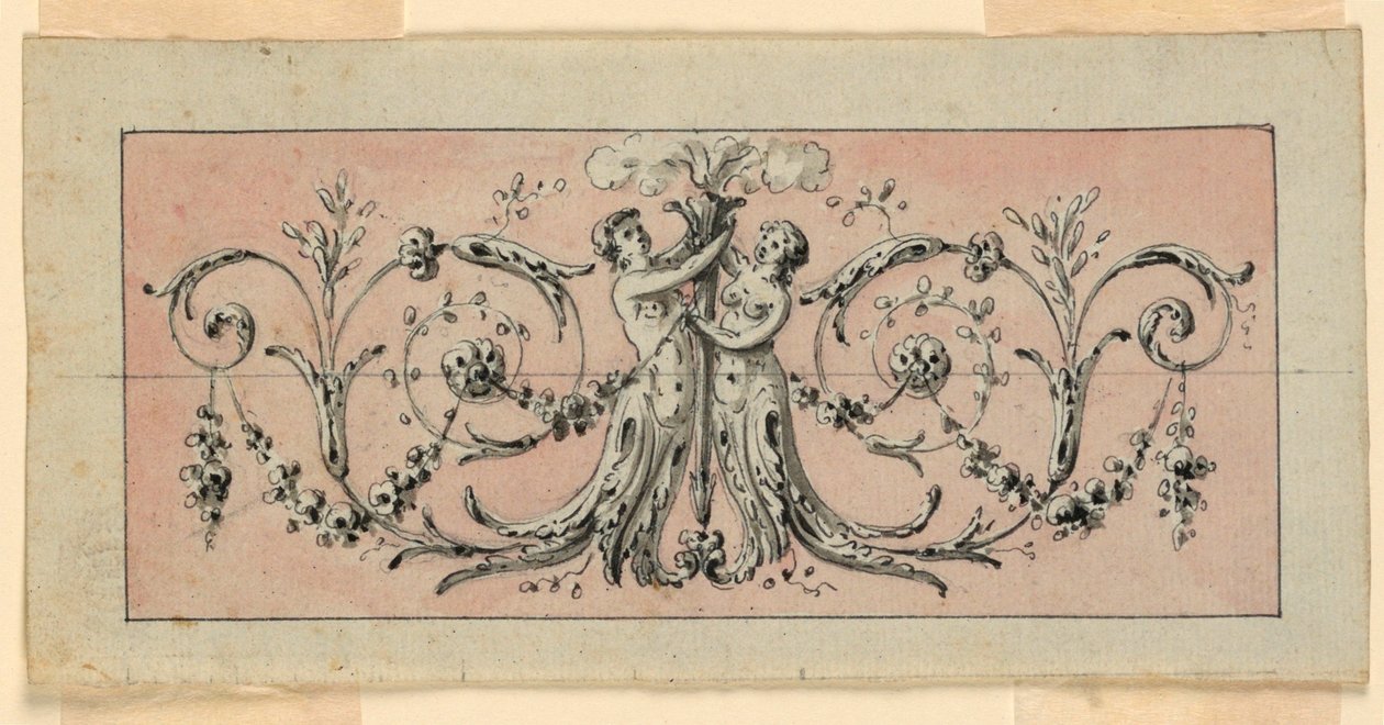 Design för dekoration av en panel av Unknown artist
