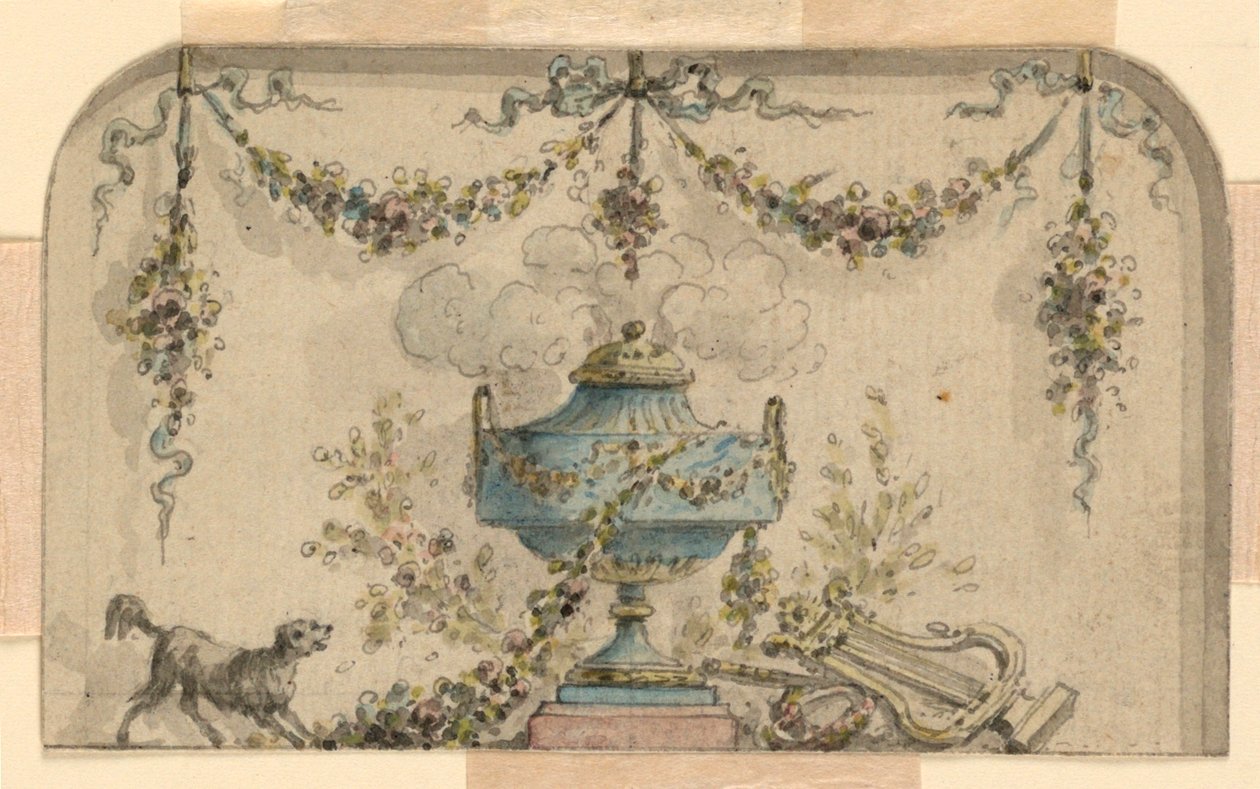 Design för dekoration av en panel av Unknown artist