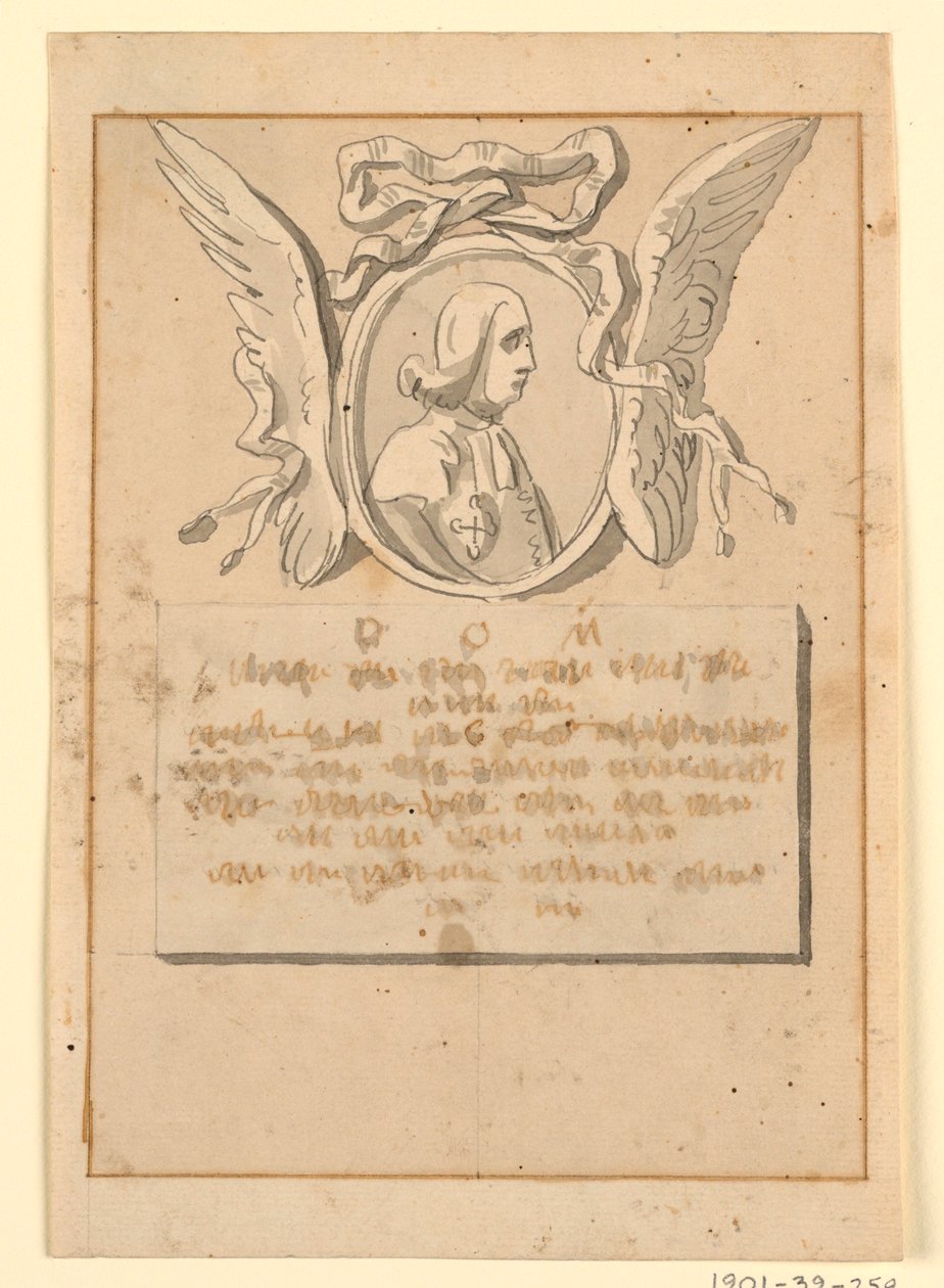 Design av ett gravmonument för en prelat av Unknown artist