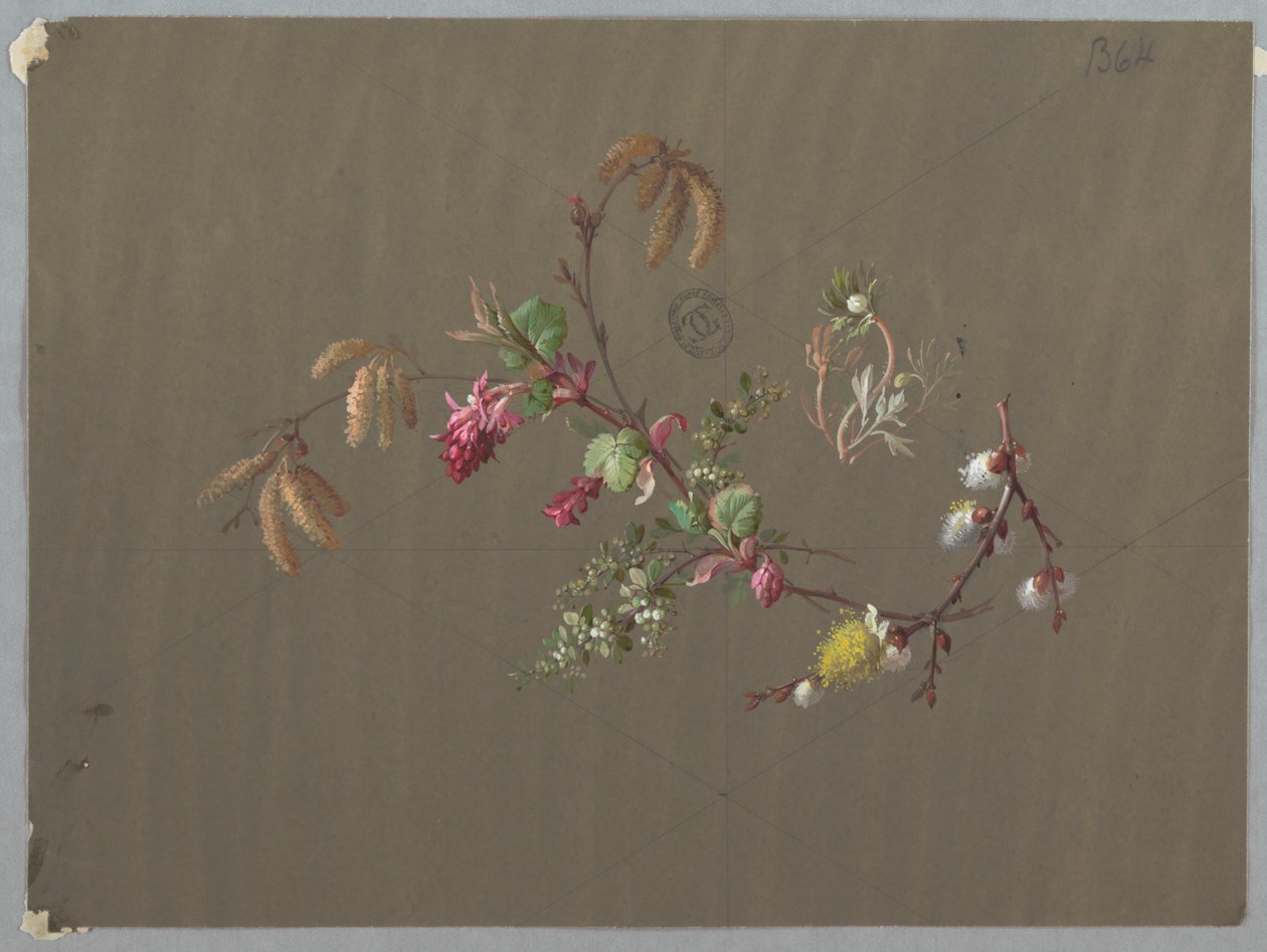 Motiv för tapeter och textilier: Blommor av Unknown artist