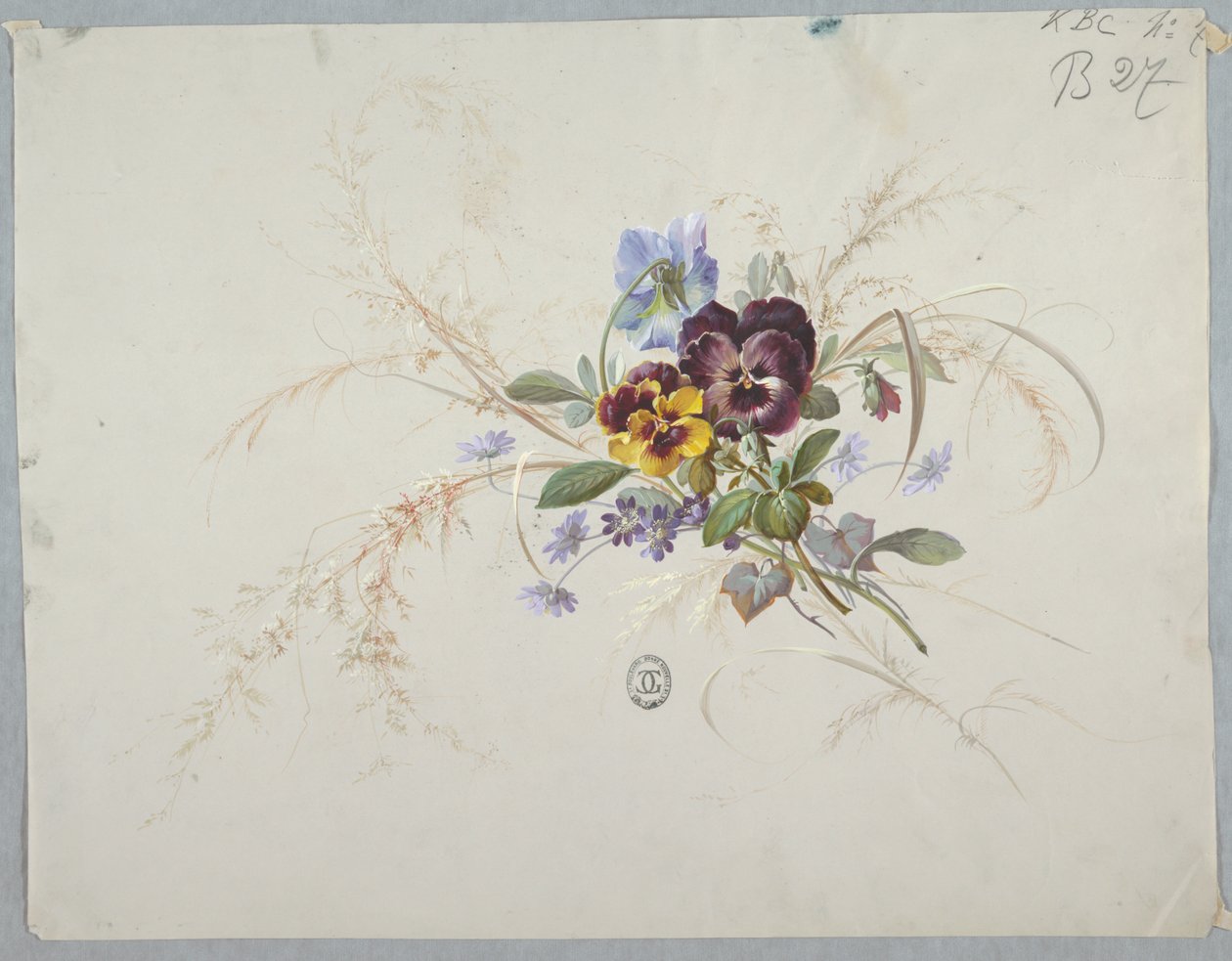 Motiv för tapeter och textilier: Blommor av Unknown artist