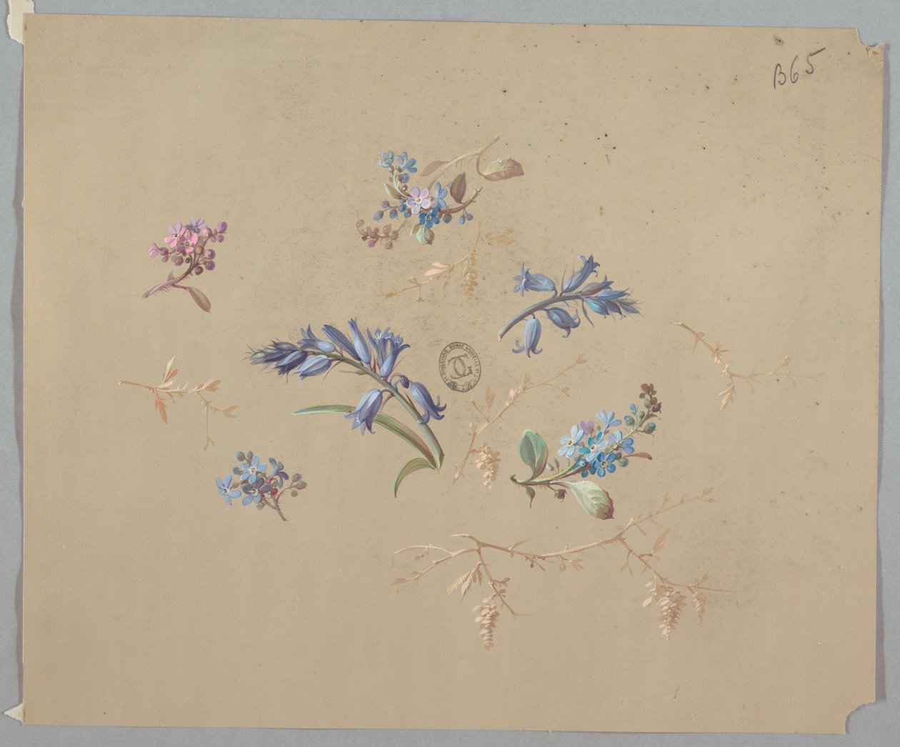 Motiv för tapeter och textilier: Blommor av Unknown artist