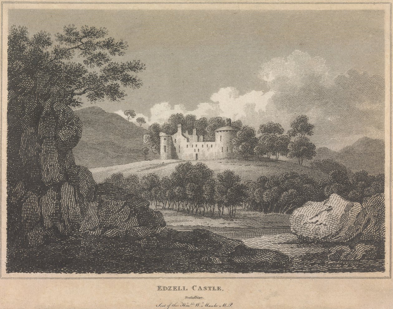 Edzell Castle, [Forfarshire?]; sida 101 (volym ett) av Unknown artist