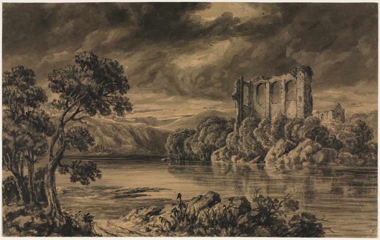 Egremont Castle, Cumberland av Unknown artist