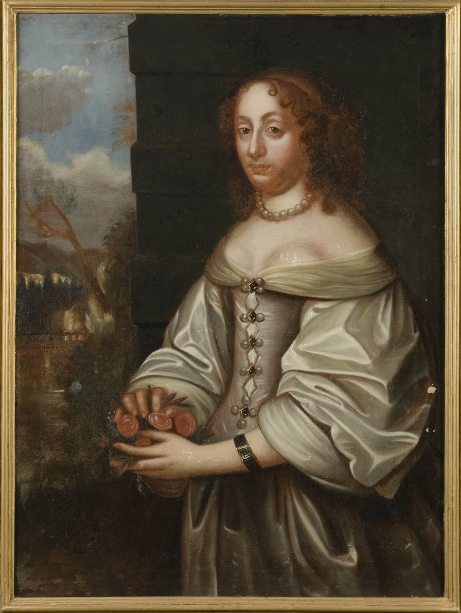 Eleonore Catherine de Deux Ponts Cleebourg, prinsessa av Sverige och landgravin av Hessen Eschwege - Porträtt av grevinnan Palatin Eleonora Catherine av Zweibruecken (1626-1692), landgravin av Hessen-Eschwege, Anonym. Olja på duk. Mått: 105x77 cm. av Unknown artist