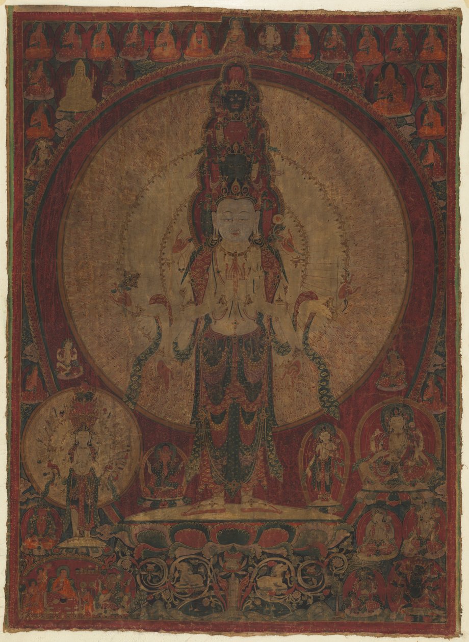 Elvahövdad, tusenarmad bodhisattva av medkänsla (Avalokiteshvara) av Unknown artist