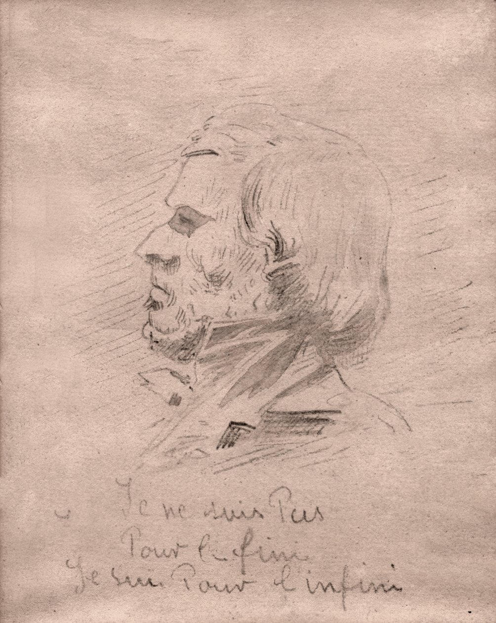Eugene Delacroix. (teckning, cirka 1850) av Unknown artist