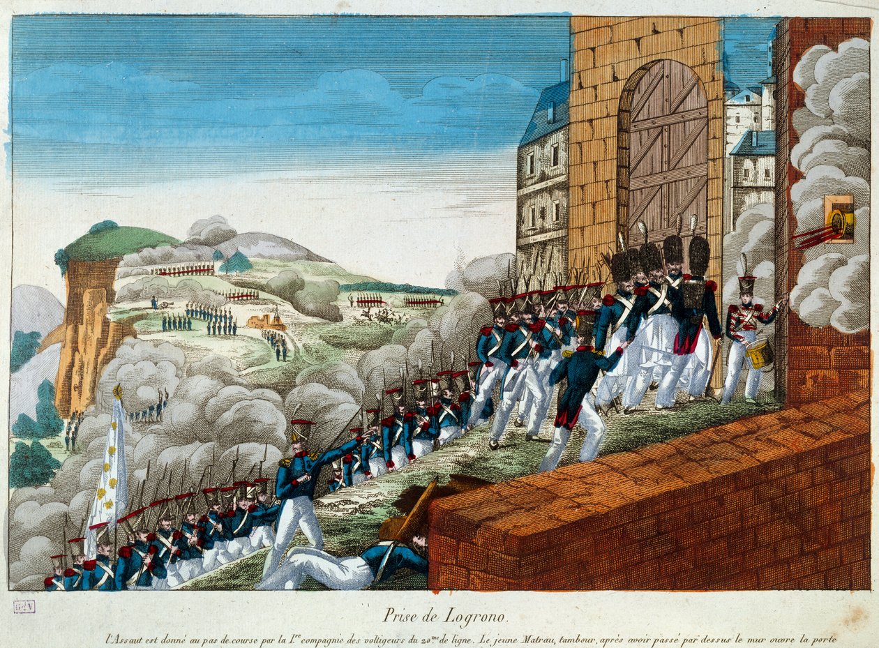 Expedition från Spanien (1823-1829): intagandet av Logrono. 1823 Paris, arméns museum av Unknown artist