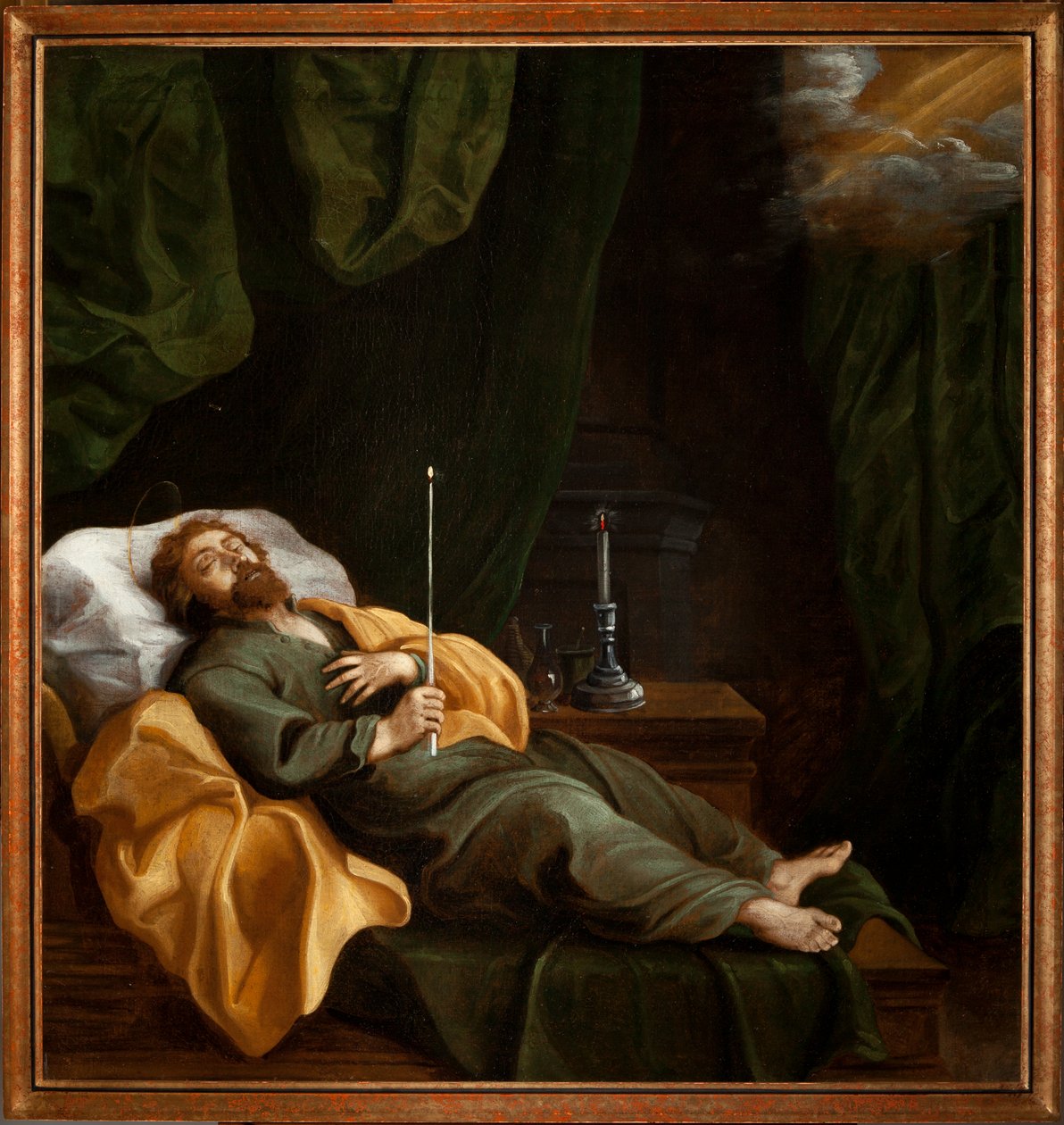 Utgående (La bonne mort). Olja på duk. 1700-talet. av Unknown artist
