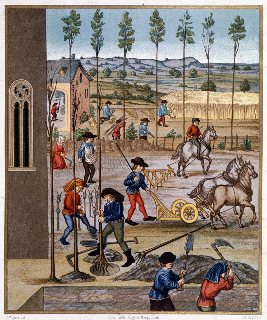 Fältarbete - Miniatyr av Unknown artist