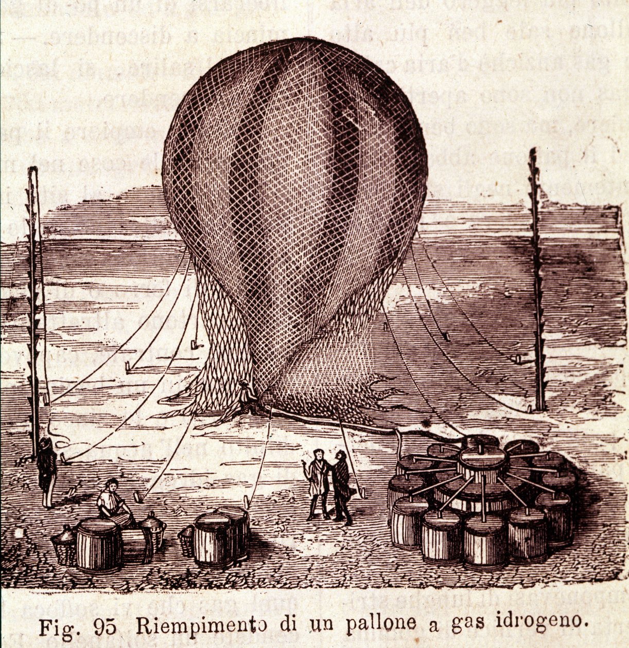 Påfyllning av en vätgaskolv. av Unknown artist