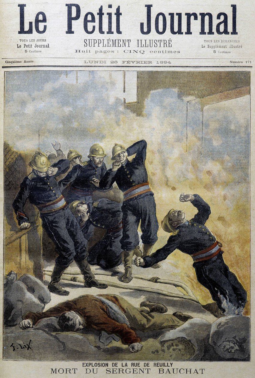 Brandmän: explosion av rue de Reuilly - i "" Le Petite Journal"" av Unknown artist