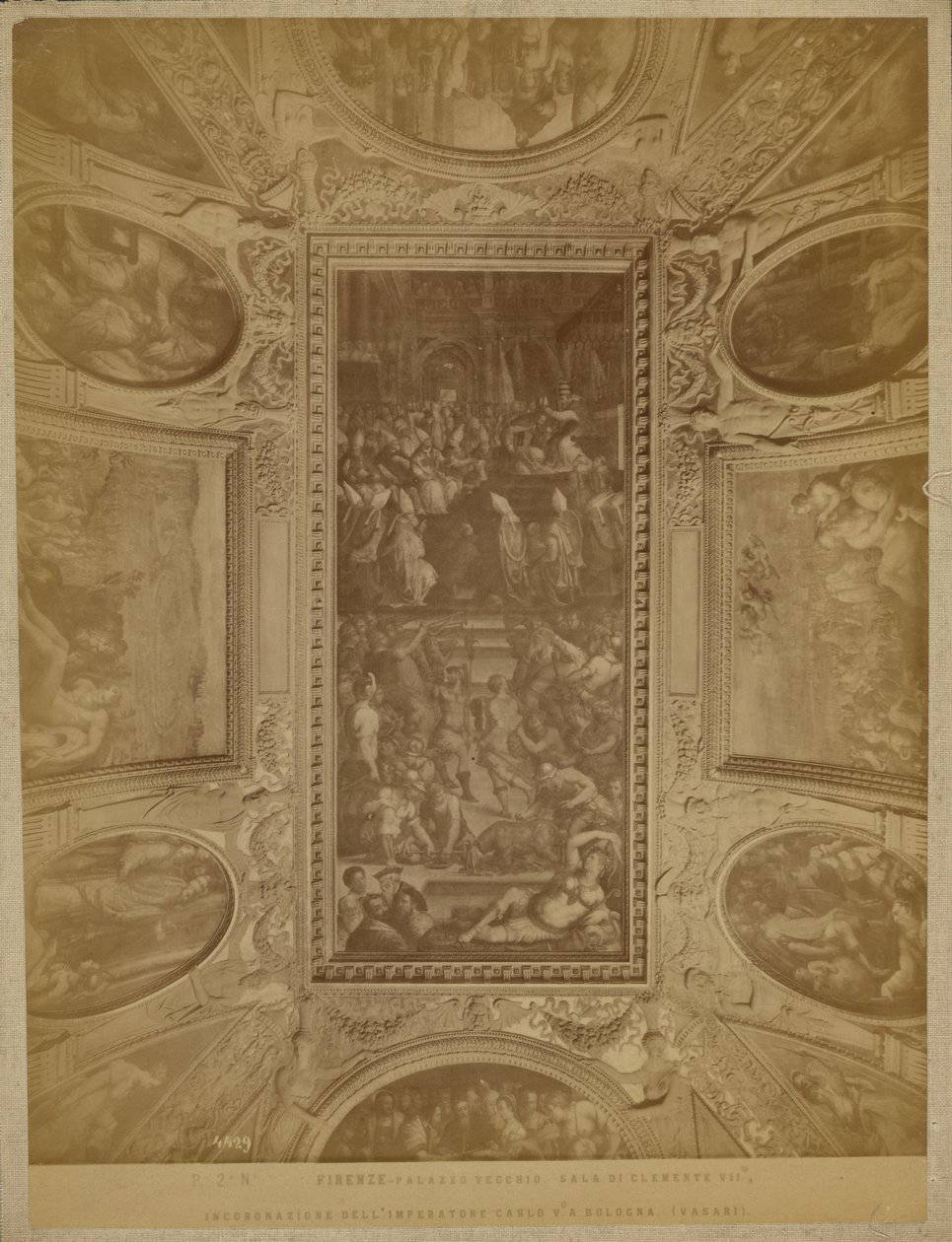 Florens - Palazzo Vecchio. Clemens VII:s sal, kröning av kejsar Karl V av Unknown artist