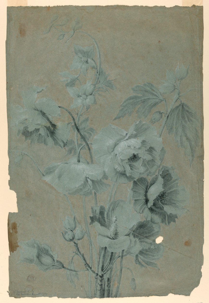 Blommig design av Unknown artist