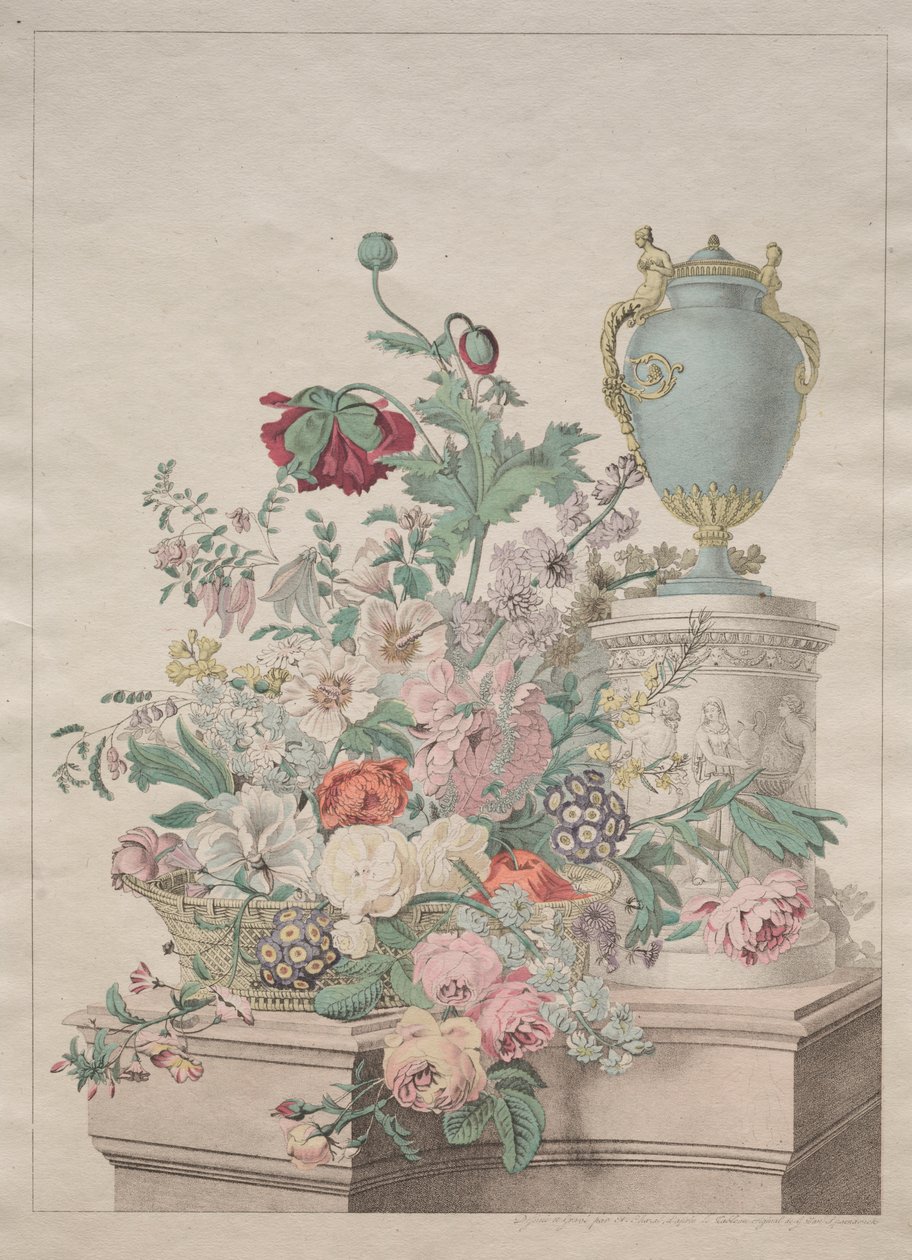 Pittoresk flora eller samling av frukter och blommor av Unknown artist