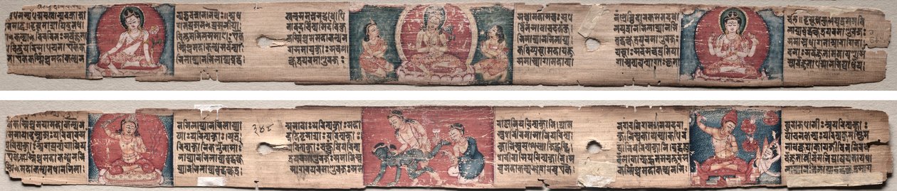 Folio 348, från en Gandavyuha-sutra (Skriften om den högsta uppsättningen) av Unknown artist