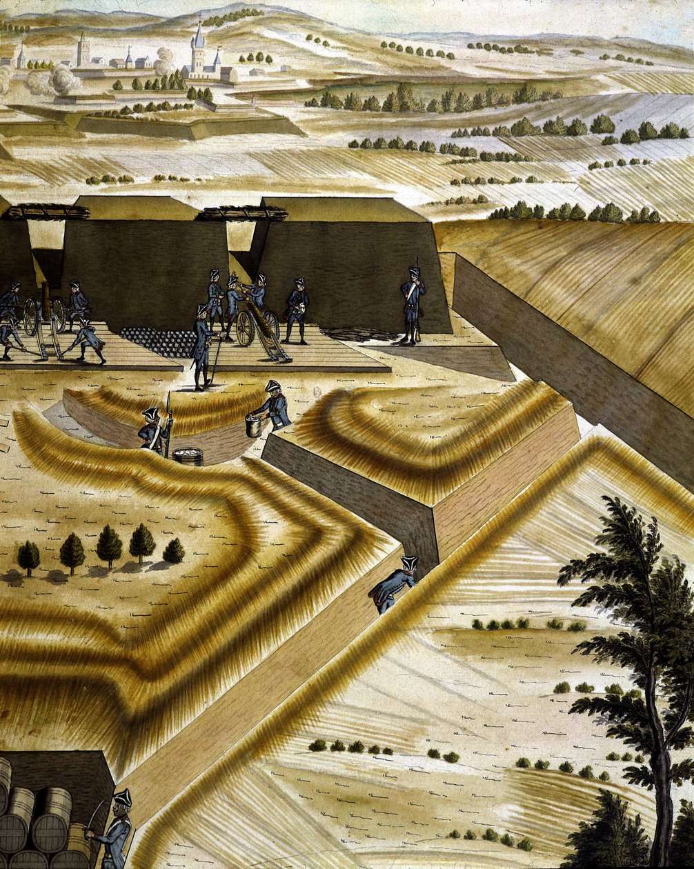Vauban-typ befästning - i "Artillery Treaty", av François Lingier, Strasbourg av Unknown artist