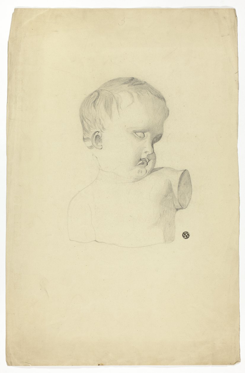Fragment av byst av barn av Unknown artist