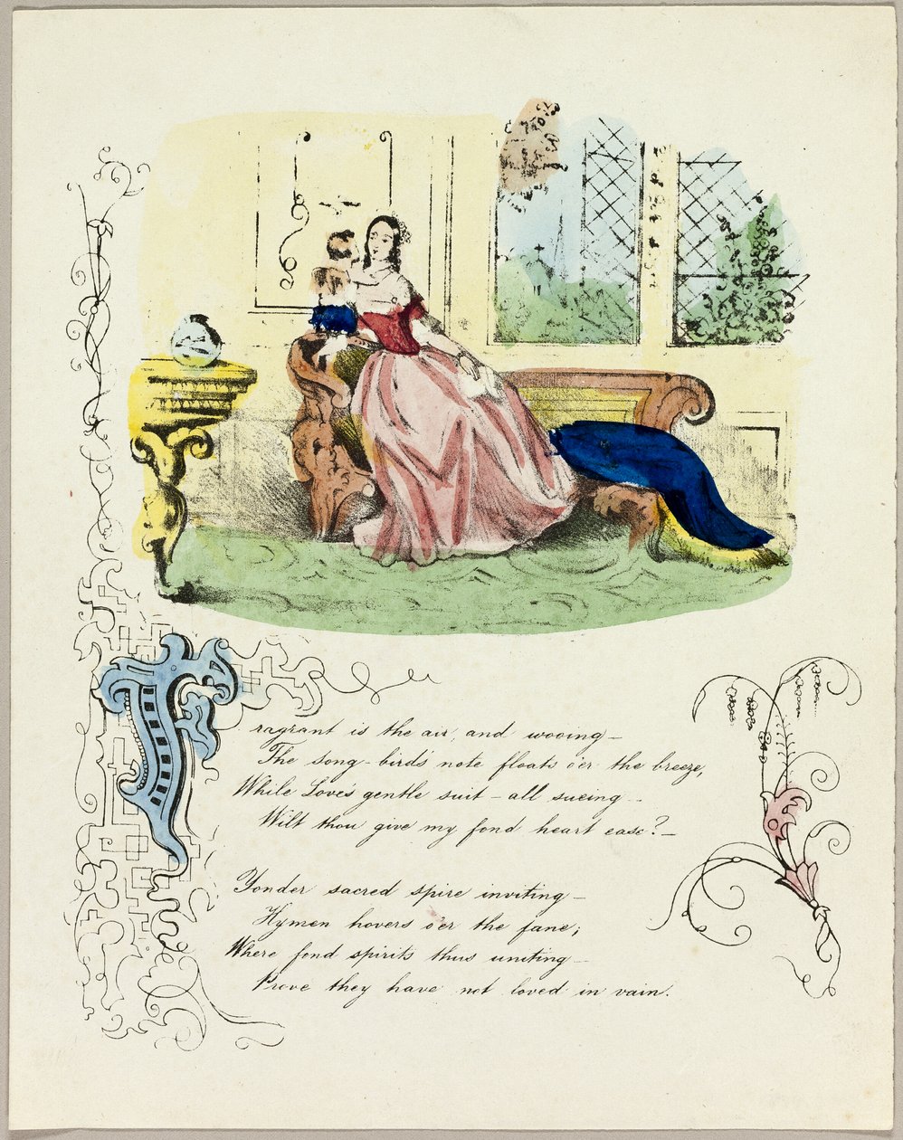 Doftande är luften och uppvaktning (valentine) av Unknown artist