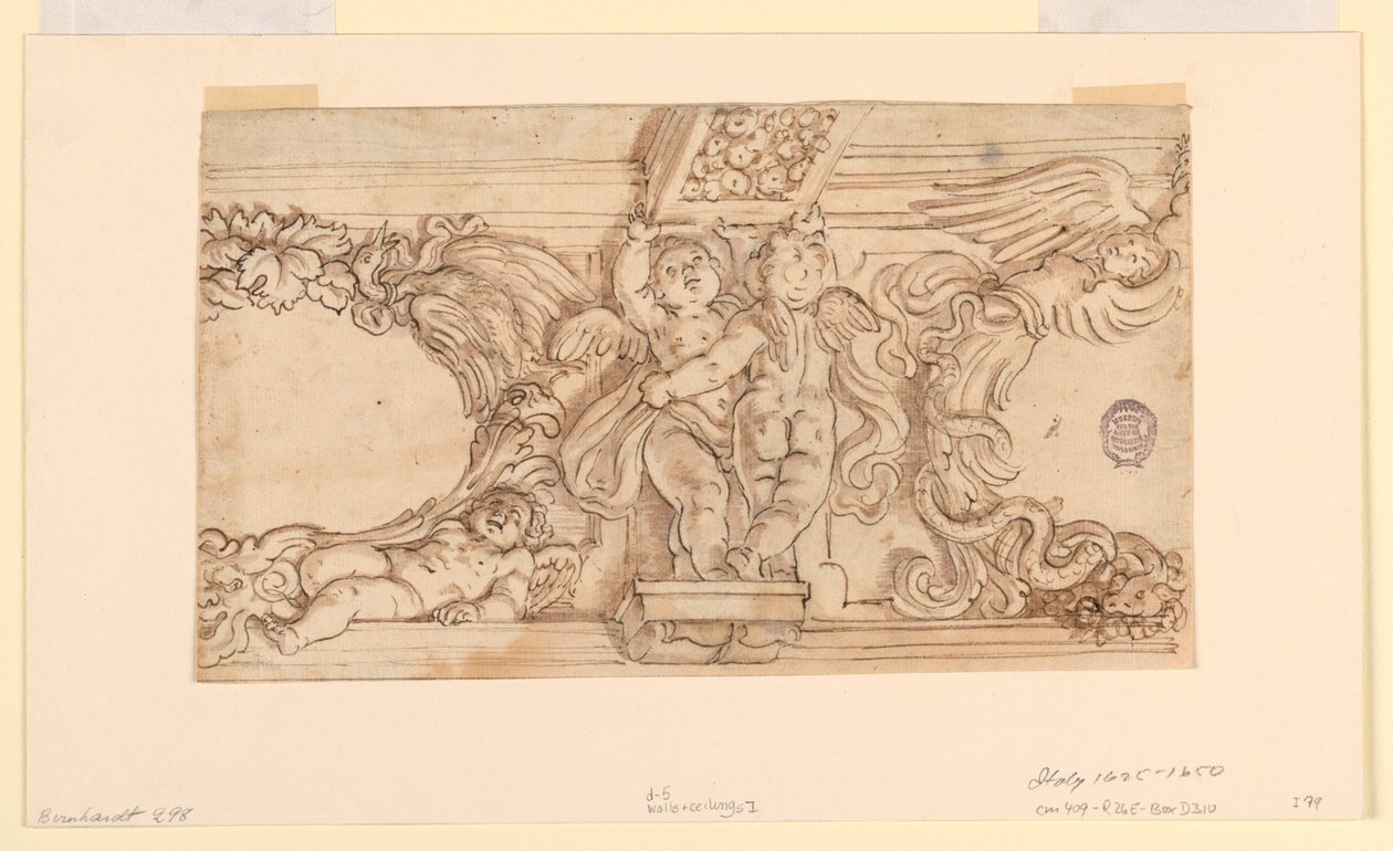 Frisera med Putti och medaljonger av Unknown artist