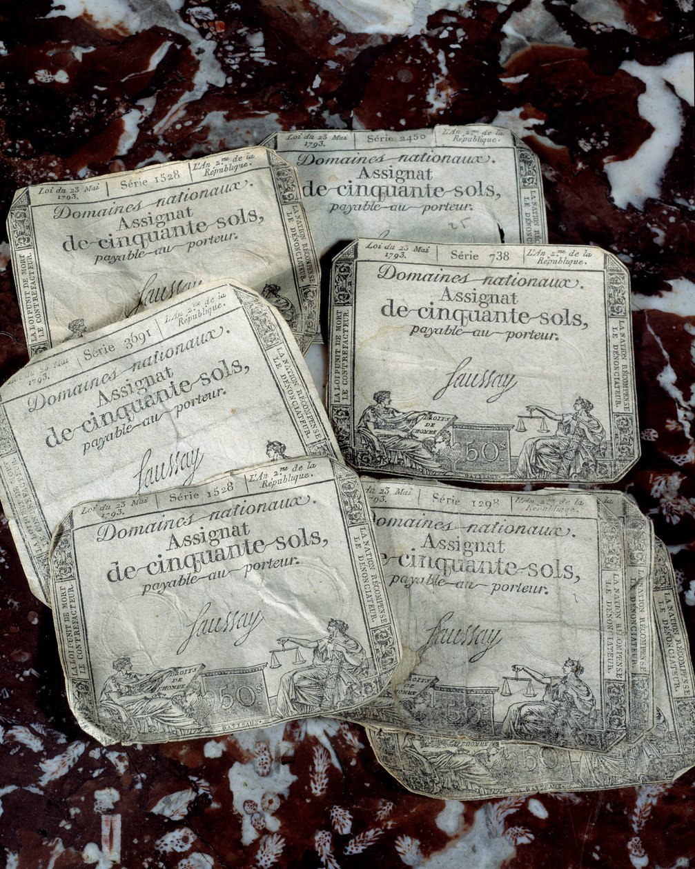Franska revolutionen: massor av revolutionära uppdrag. 1700-tals privatsamling av Unknown artist