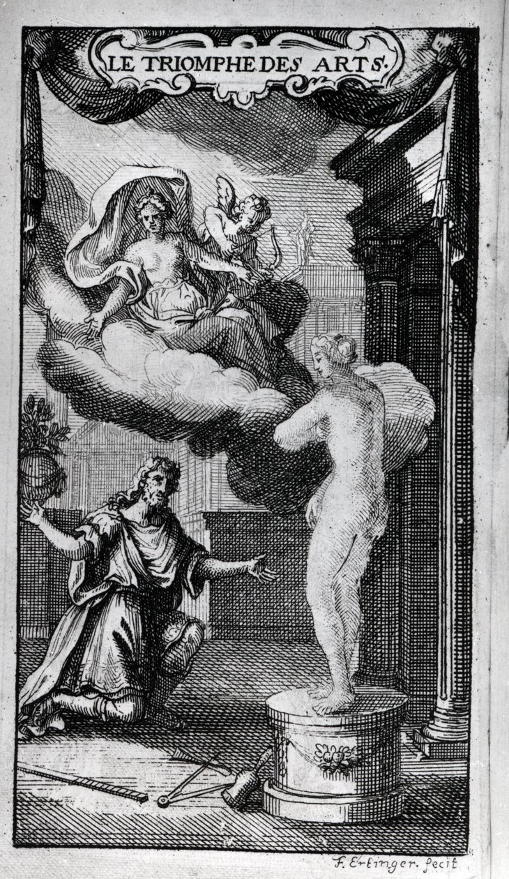 Frontispice av "" Le Triomphe des Arts"" Libretto av Antoine Houdar (eller Houdart) de La Motte (1672 -1731) Musik av Michel de la Barre. 1700. av Unknown artist