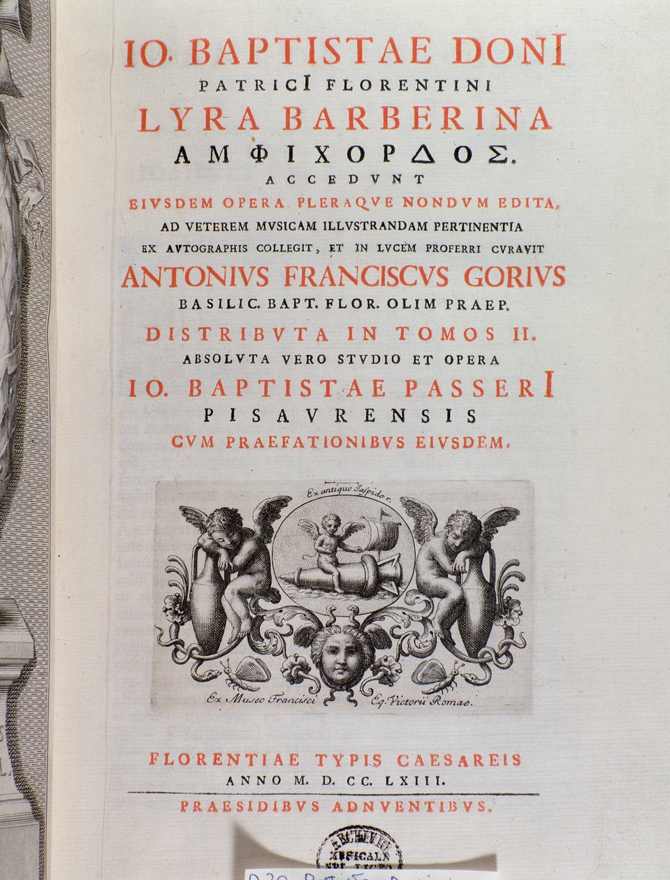 Frontispice av Lyra Barberina (gravyr av Unknown artist
