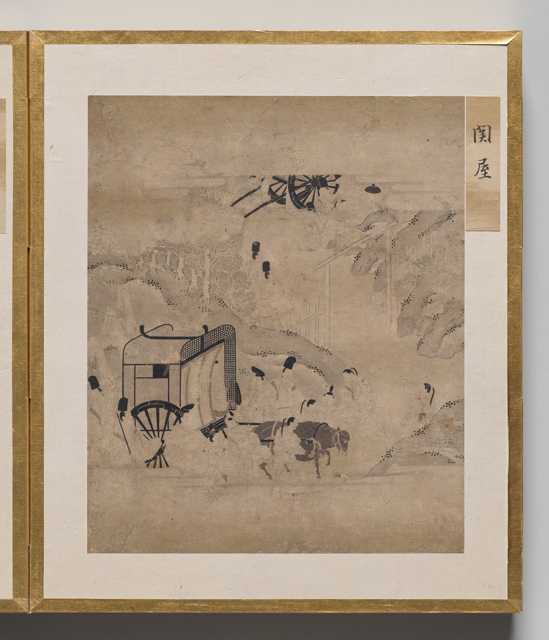 Gatehouse från Album of Illustrations for Tale of Genji av Unknown artist